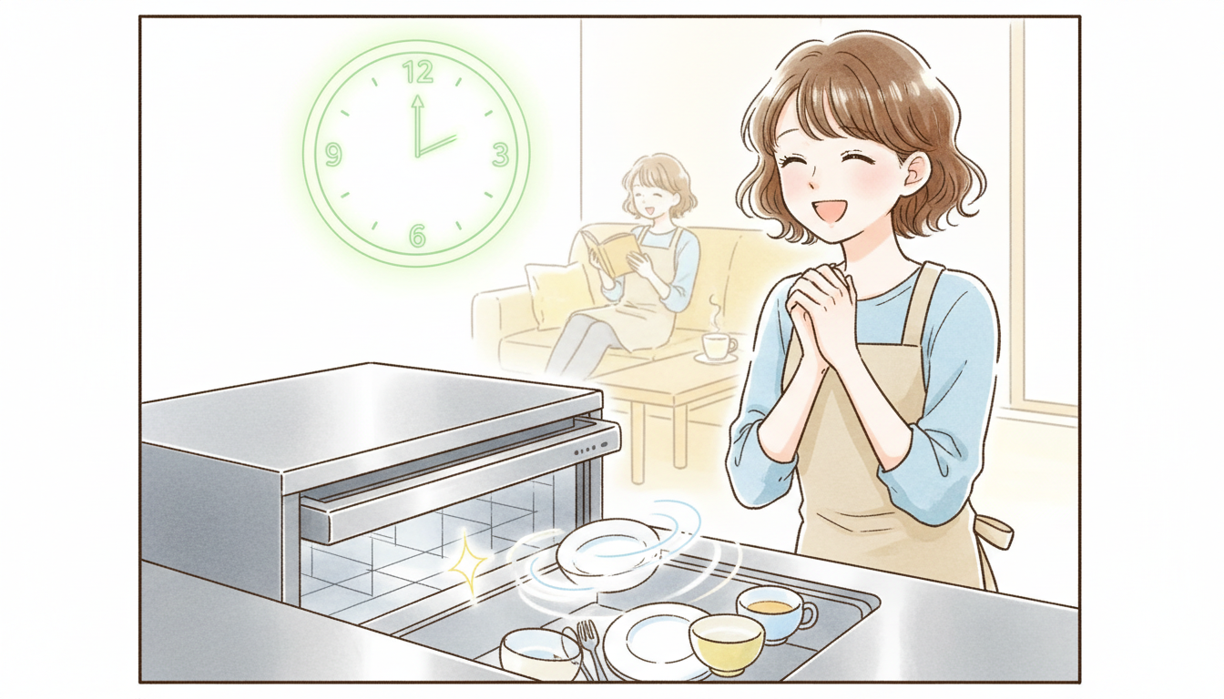 食器洗浄の自動化がもたらす圧倒的な時間的ゆとり